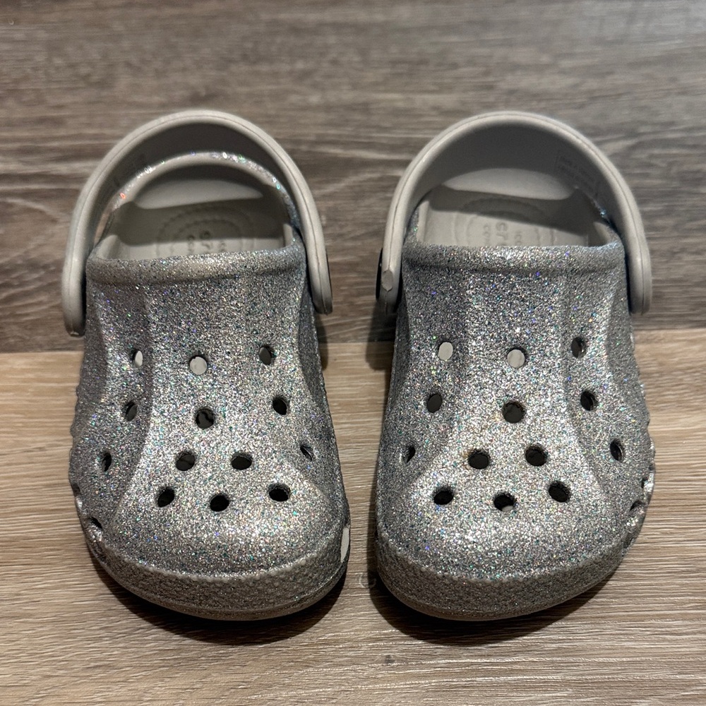 CROCS Kids Glittery Silver